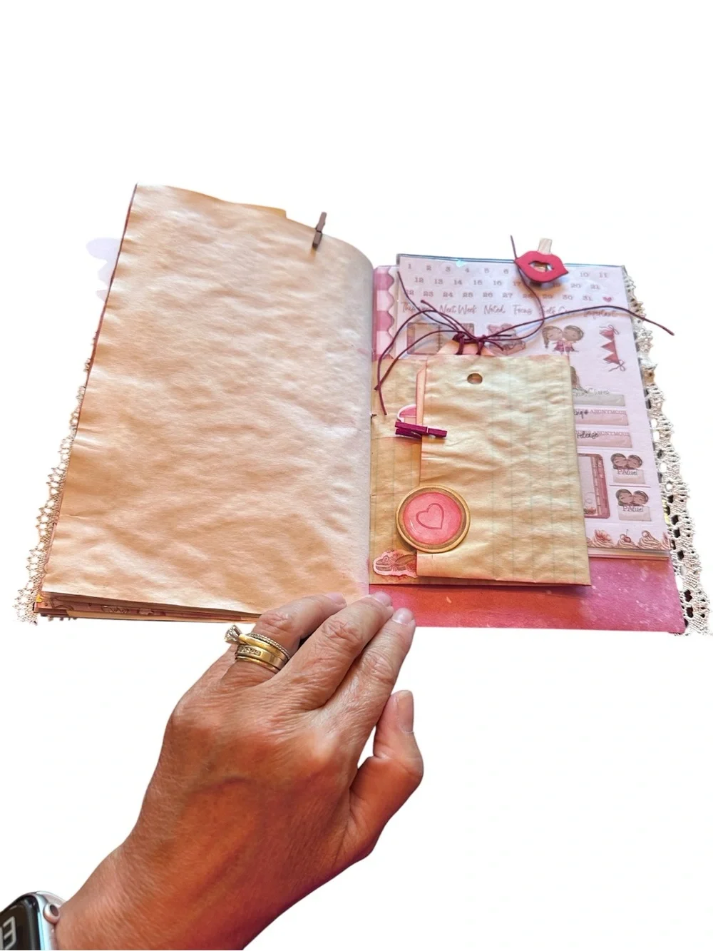 Handmade Junk Journal Love Theme One of a Kind!